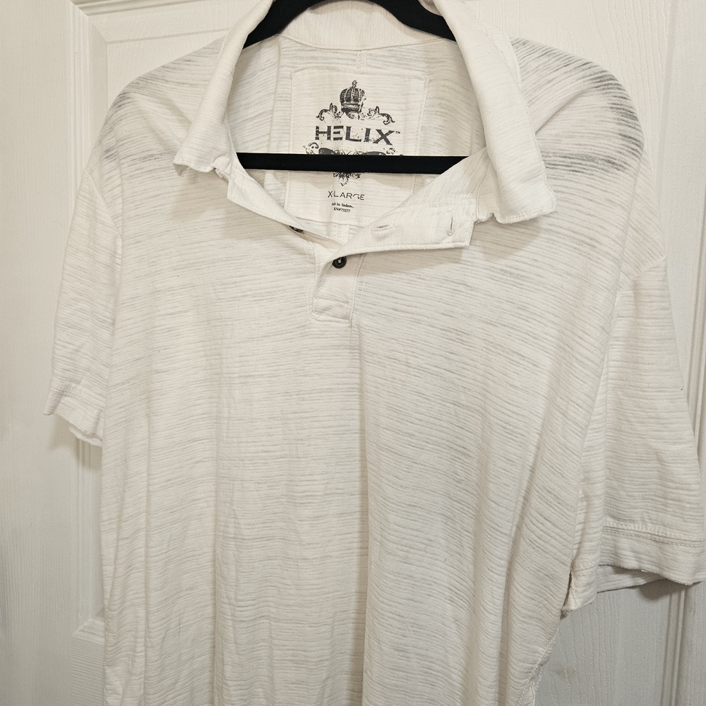 Bundle 5 Items For $25 - Helix Men's White Polo Shirt